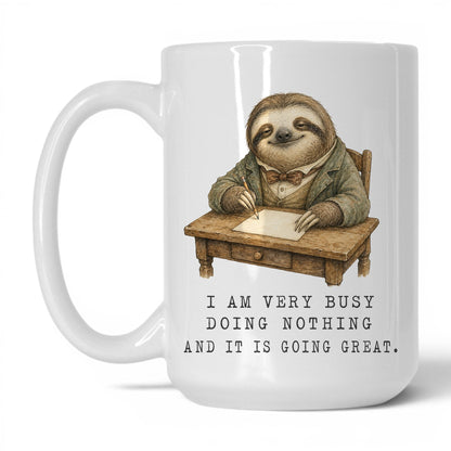 Busy Doing Nothing Sloth Coffee Mug