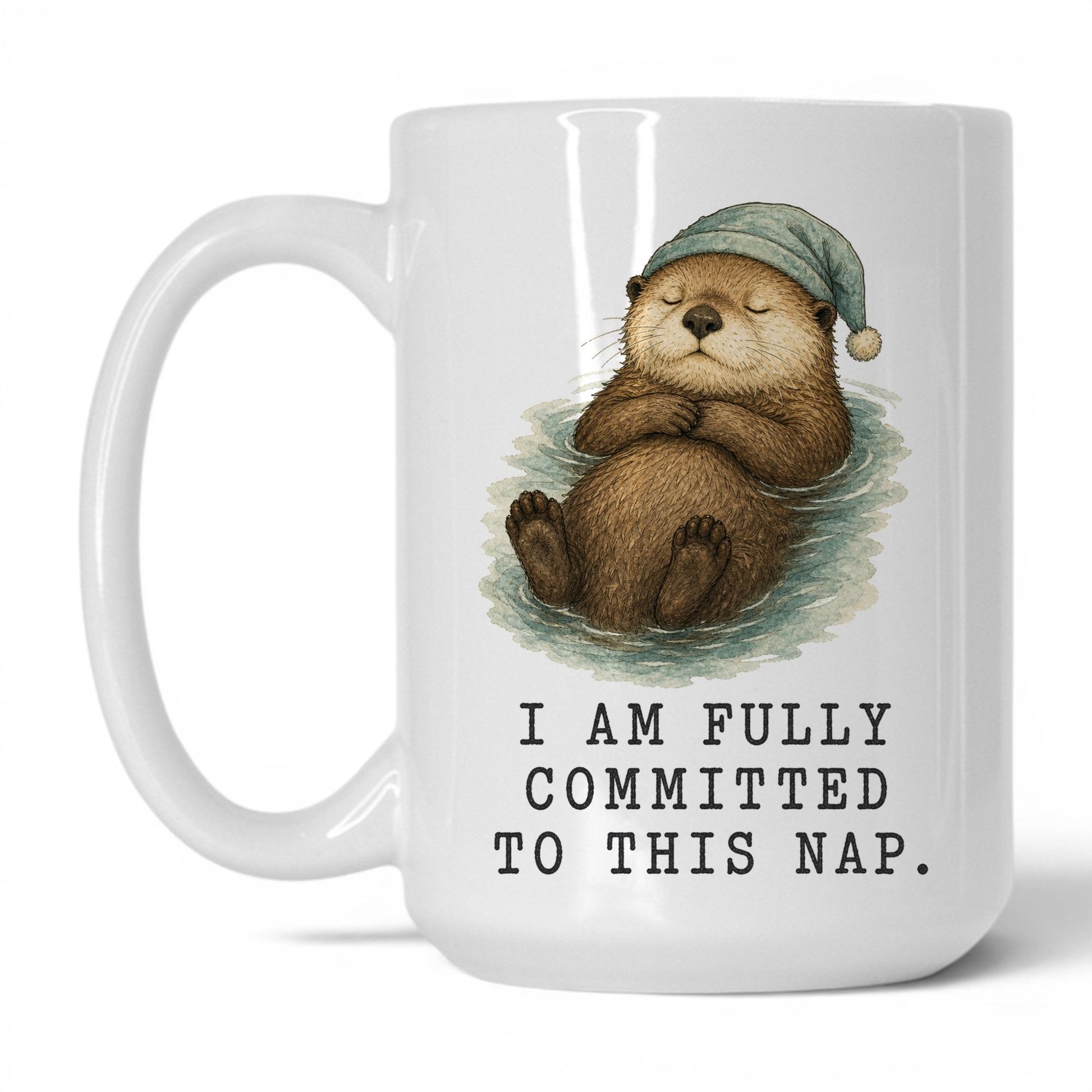 Committed to This Nap Otter Mug – 15oz White Mug