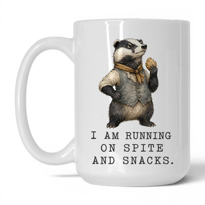 Spite and Snacks Badger Coffee Mug