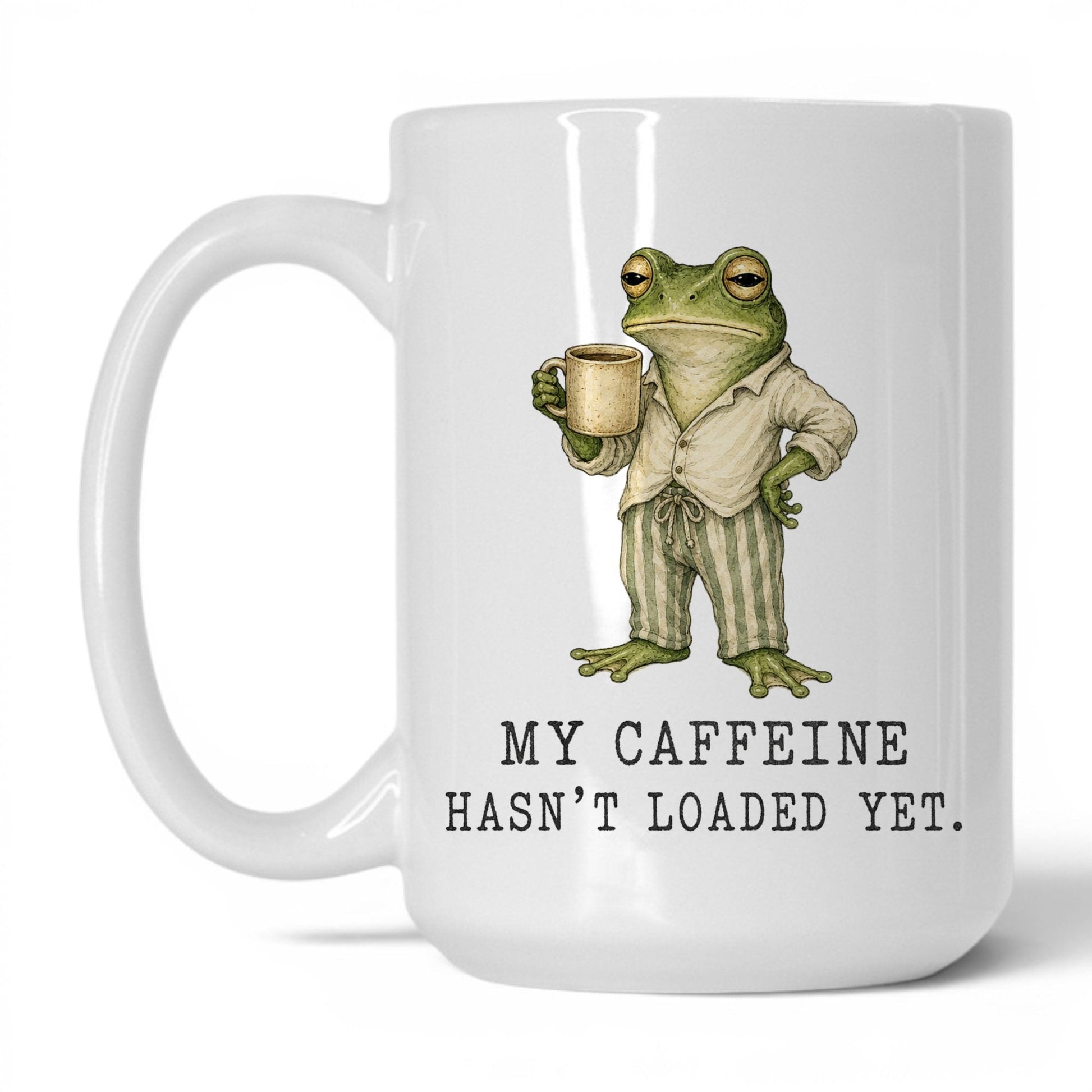Not a Morning Person Frog Mug – 15oz White Mug