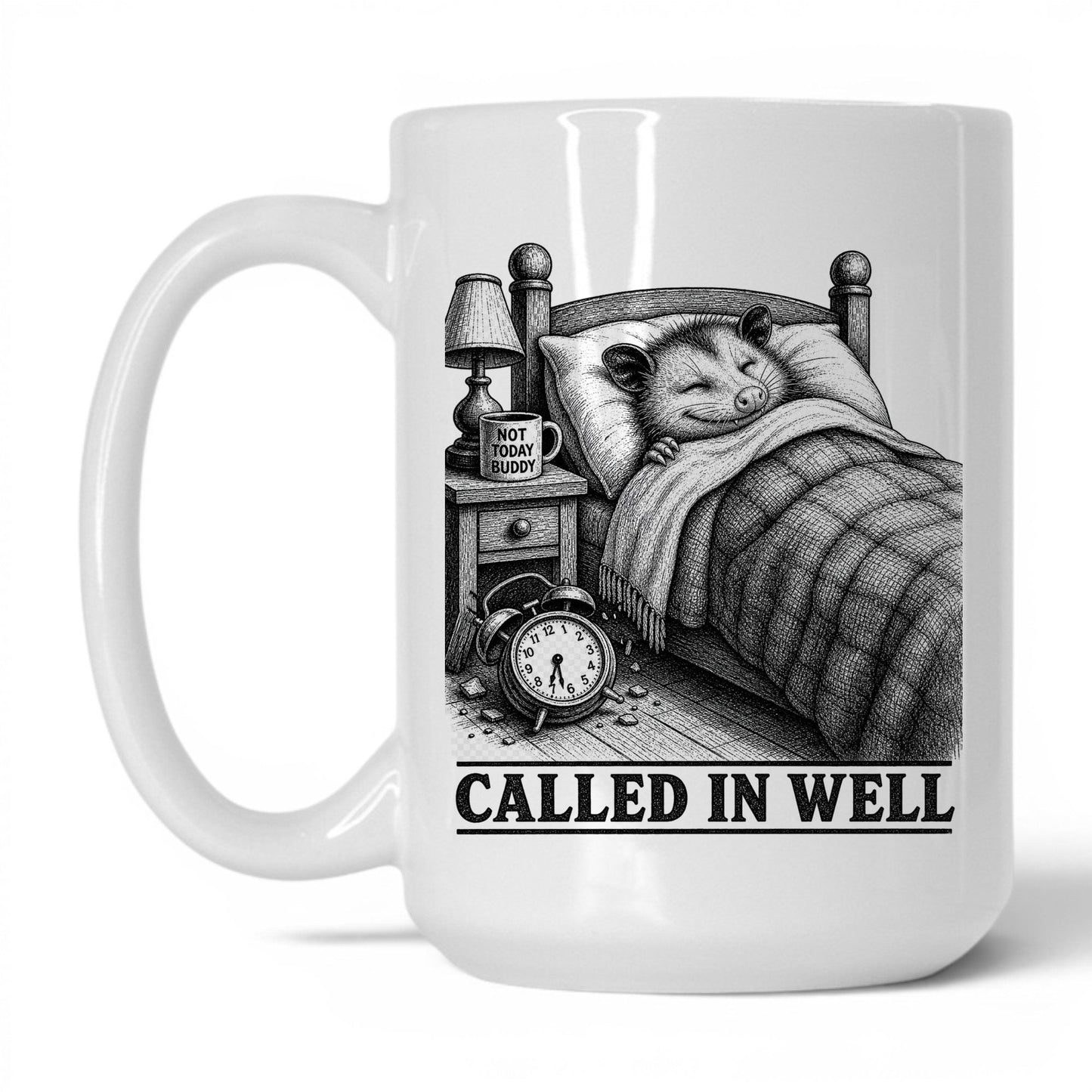 Called in Well Opossum Coffee Mug
