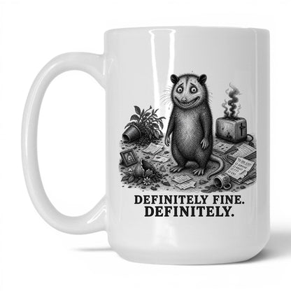 Definitely Fine Opossum Coffee Mug