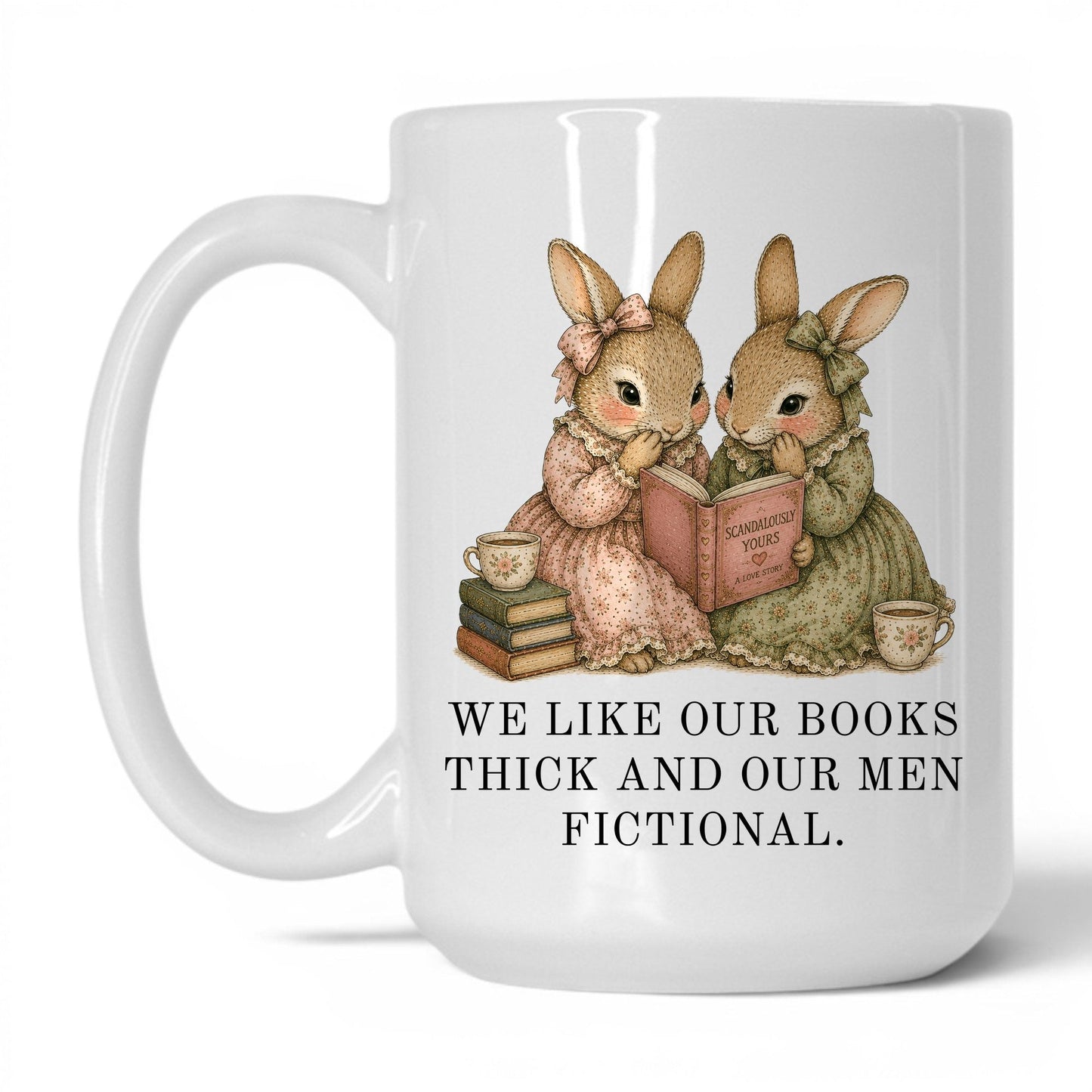 Thick Books Fictional Men Mug – 15oz White Mug