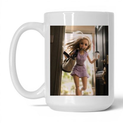 On My Way Doll Face Coffee Mug