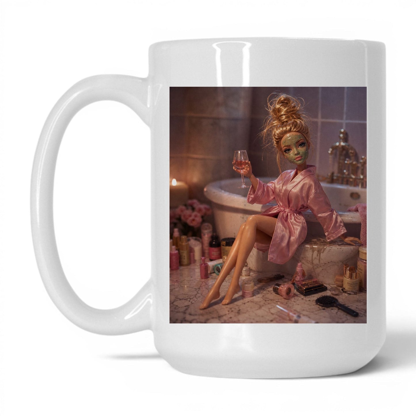Self-Care Doll Face Coffee Mug