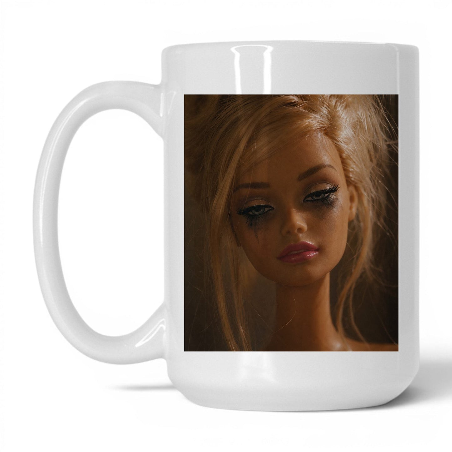 Exhausted Doll Face Coffee Mug