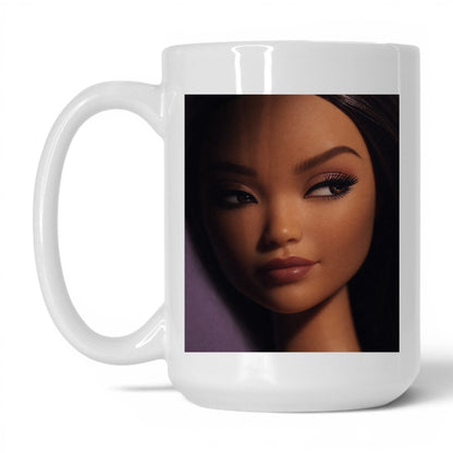 Suspicious Doll Face Coffee Mug