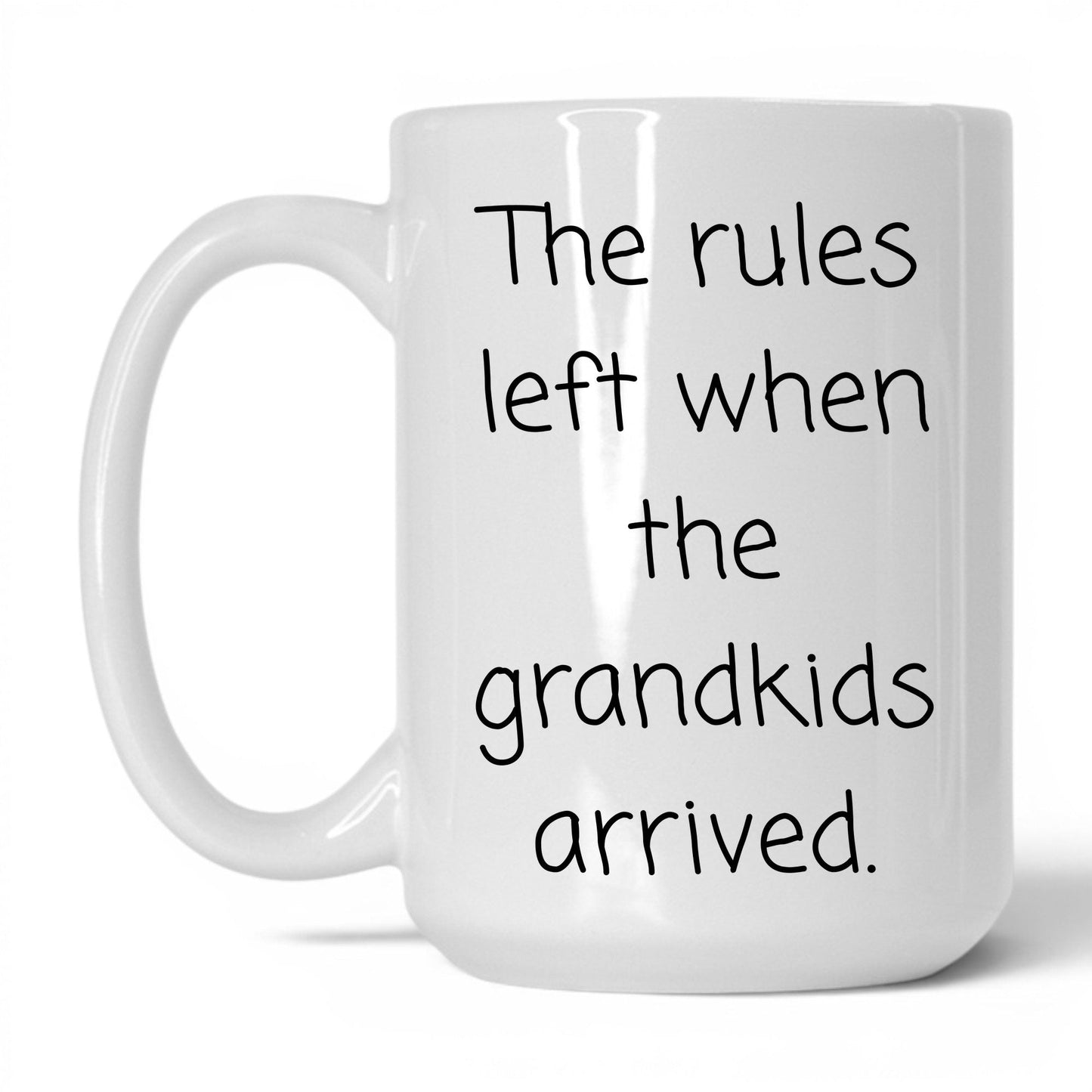 Rules Left When Grandkids Arrived Mug – 15oz White Mug