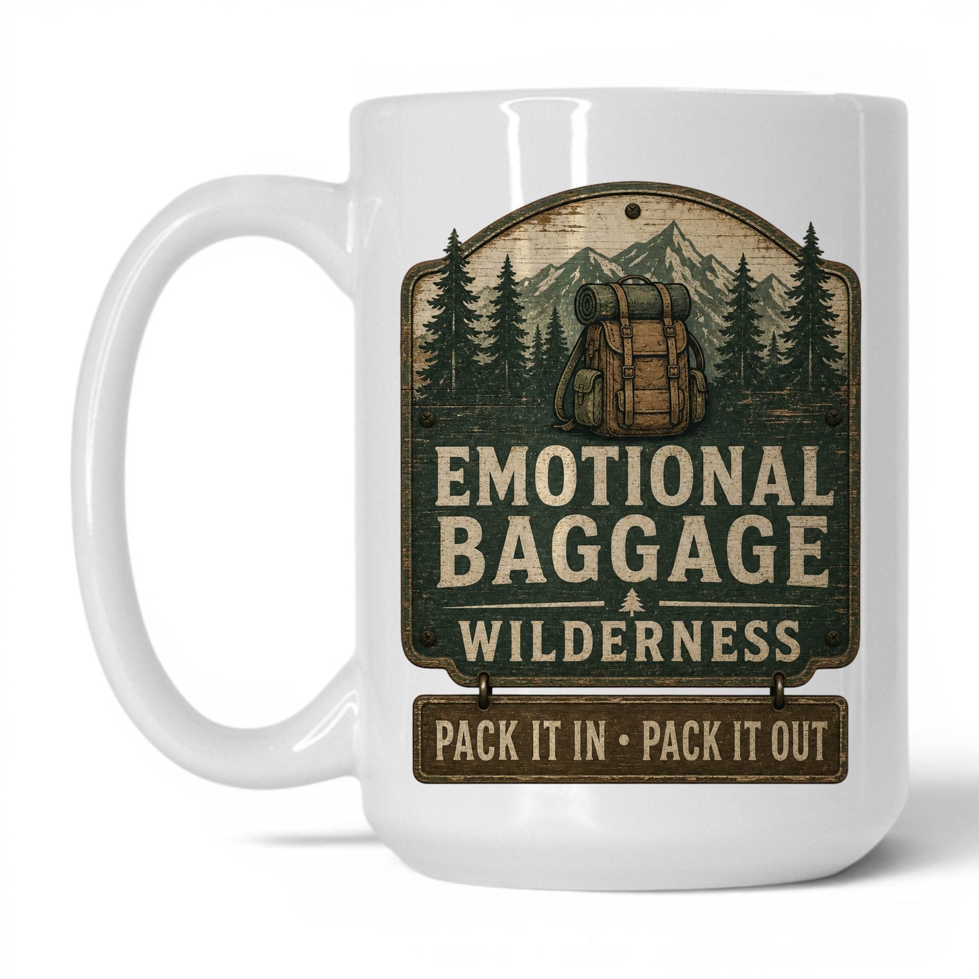 Emotional Baggage Wilderness Mug – 15oz White Mug