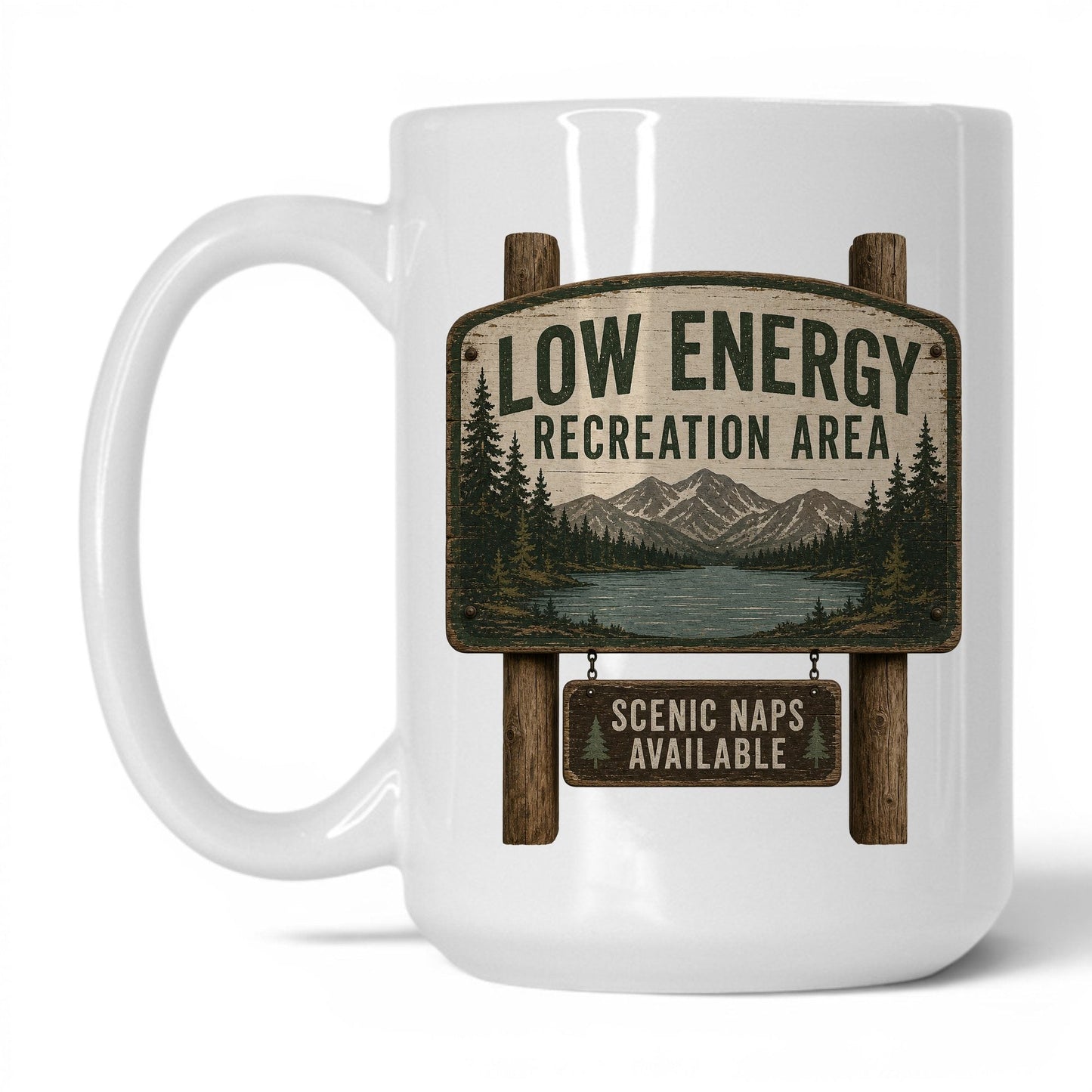 Low Energy Recreation Area Mug – 15oz White Mug