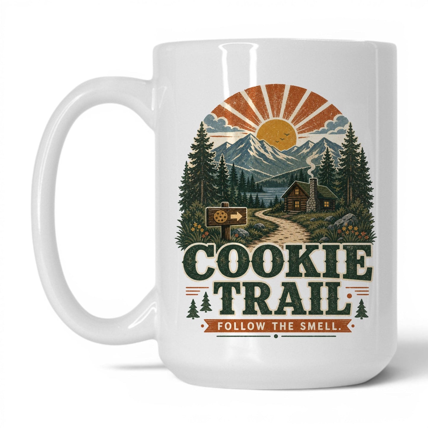 Cookie Trail Mug – 15oz White Mug