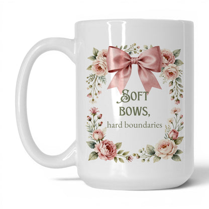 Soft Bows Hard Boundaries Coffee Mug