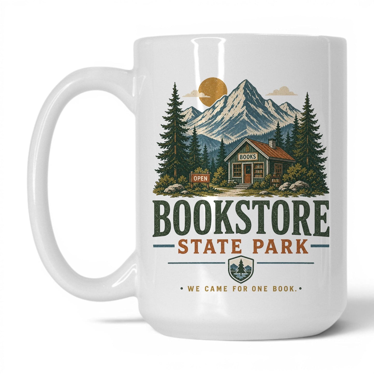 Bookstore State Park Mug – 15oz White Mug