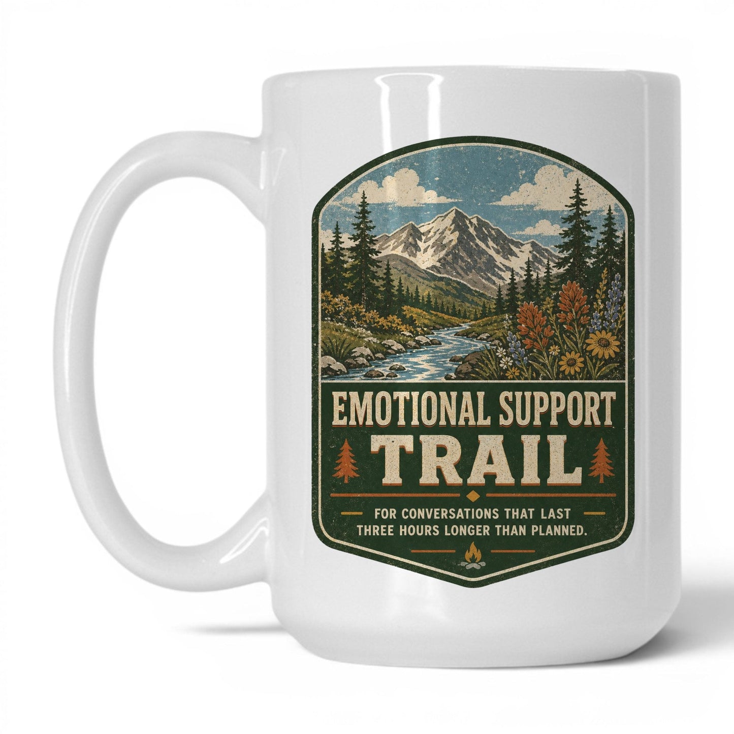 Emotional Support Trail Mug – 15oz White Mug