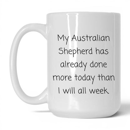 Australian Shepherd Dog Lover Mug – 15oz White Mug