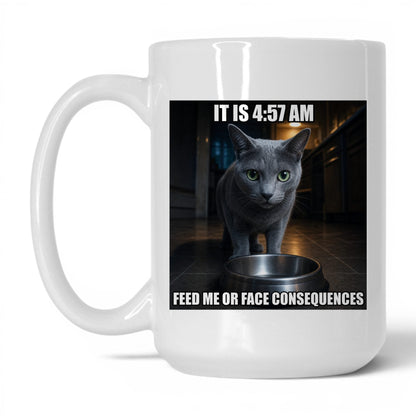 Feed Me Cat Coffee Mug