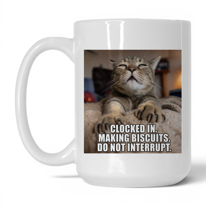 Making Biscuits Cat Coffee Mug