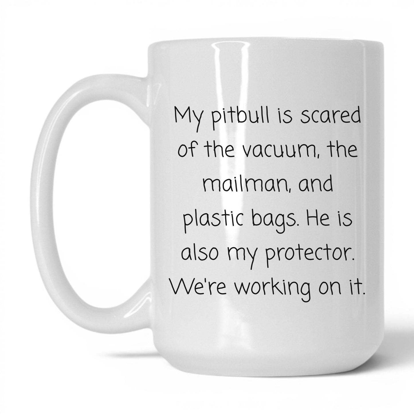 Pitbull Dog Lover Mug – 15oz White Mug