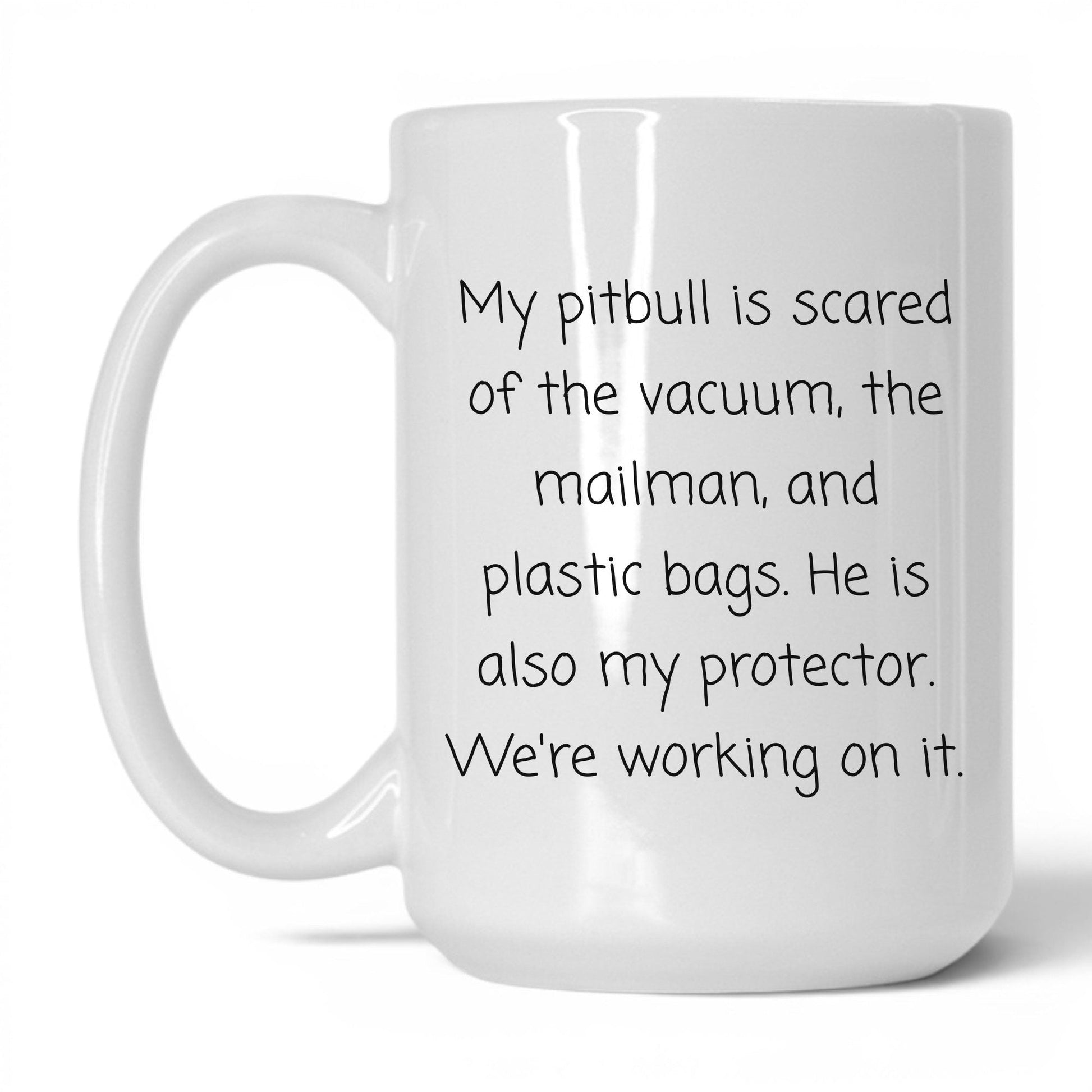 Pitbull Dog Lover Mug – 15oz White Mug