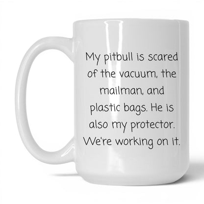 Pitbull Dog Lover Mug – 15oz White Mug