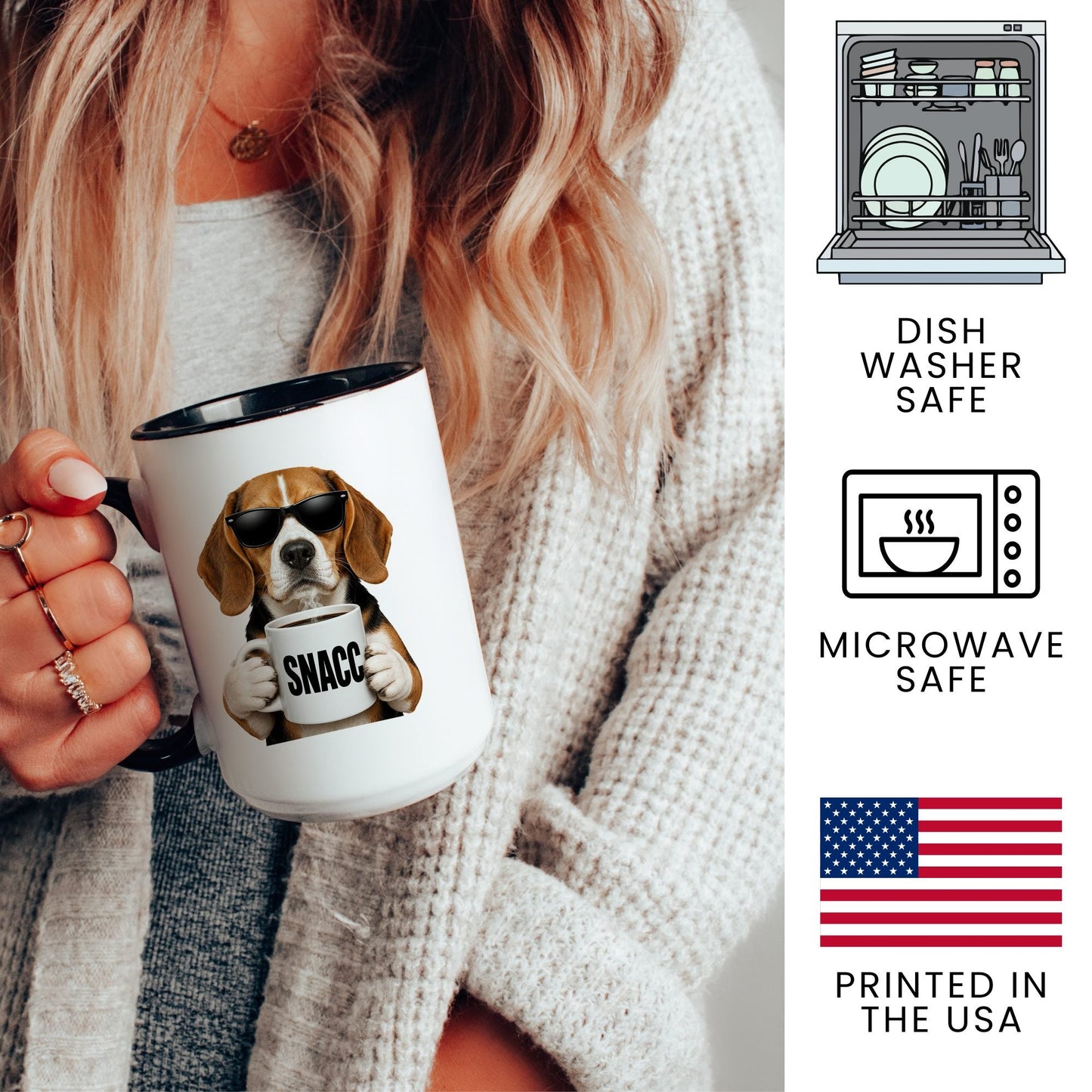 Beagle Snacc coffee mug — 3 key points