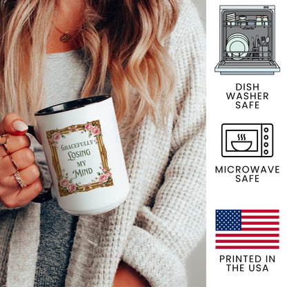 Gracefully Losing My Mind mug features
