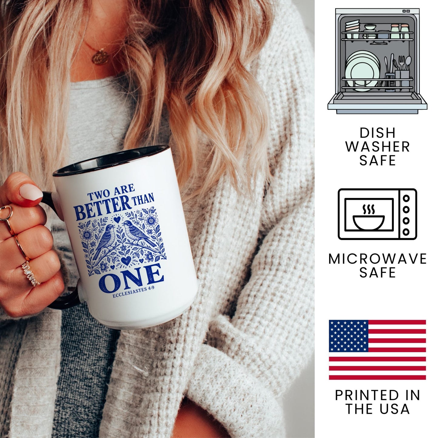 Two Are Better Than One coffee mug – dishwasher safe, microwave safe