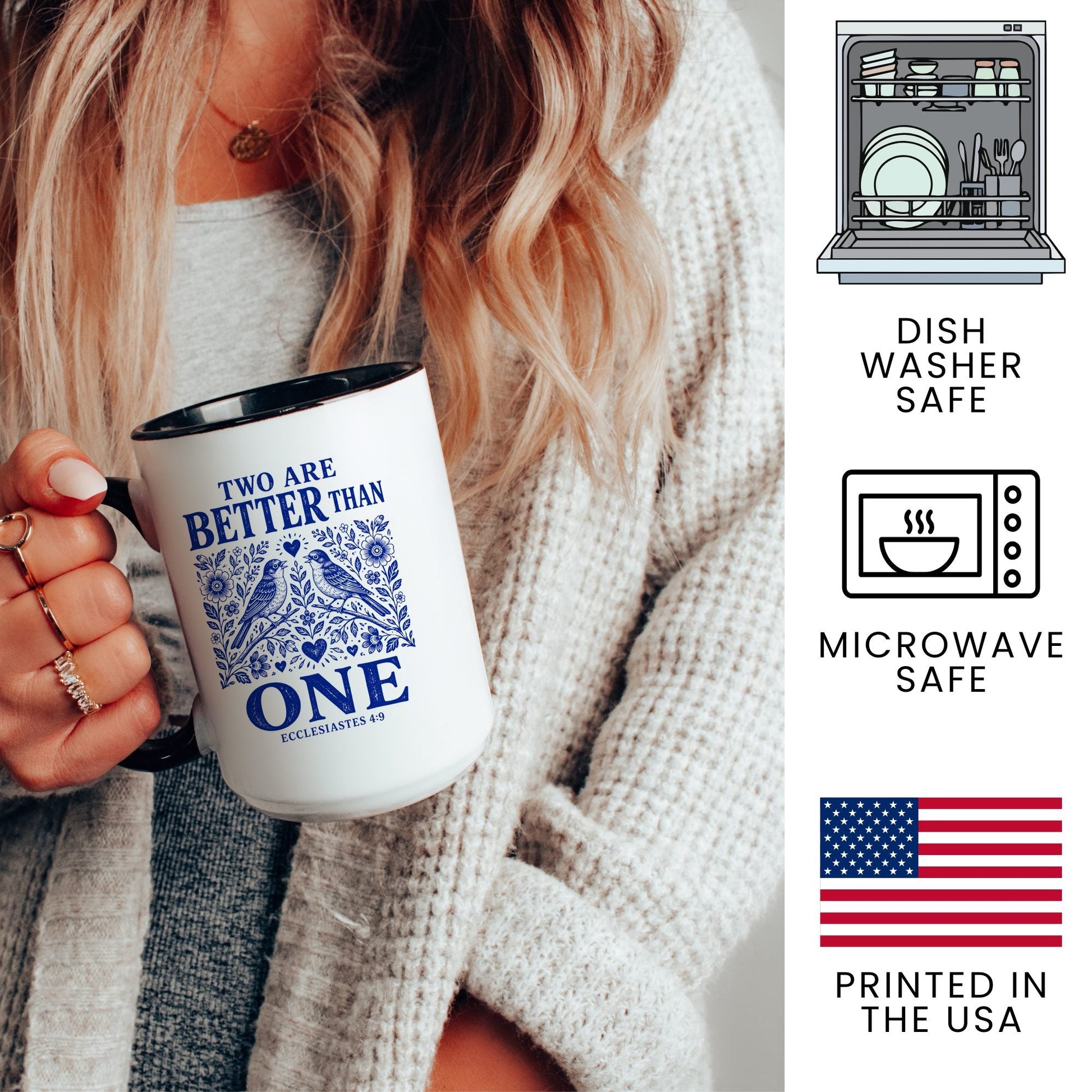 Two Are Better Than One coffee mug – dishwasher safe, microwave safe