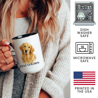 Stay Golden coffee mug — 3 key points