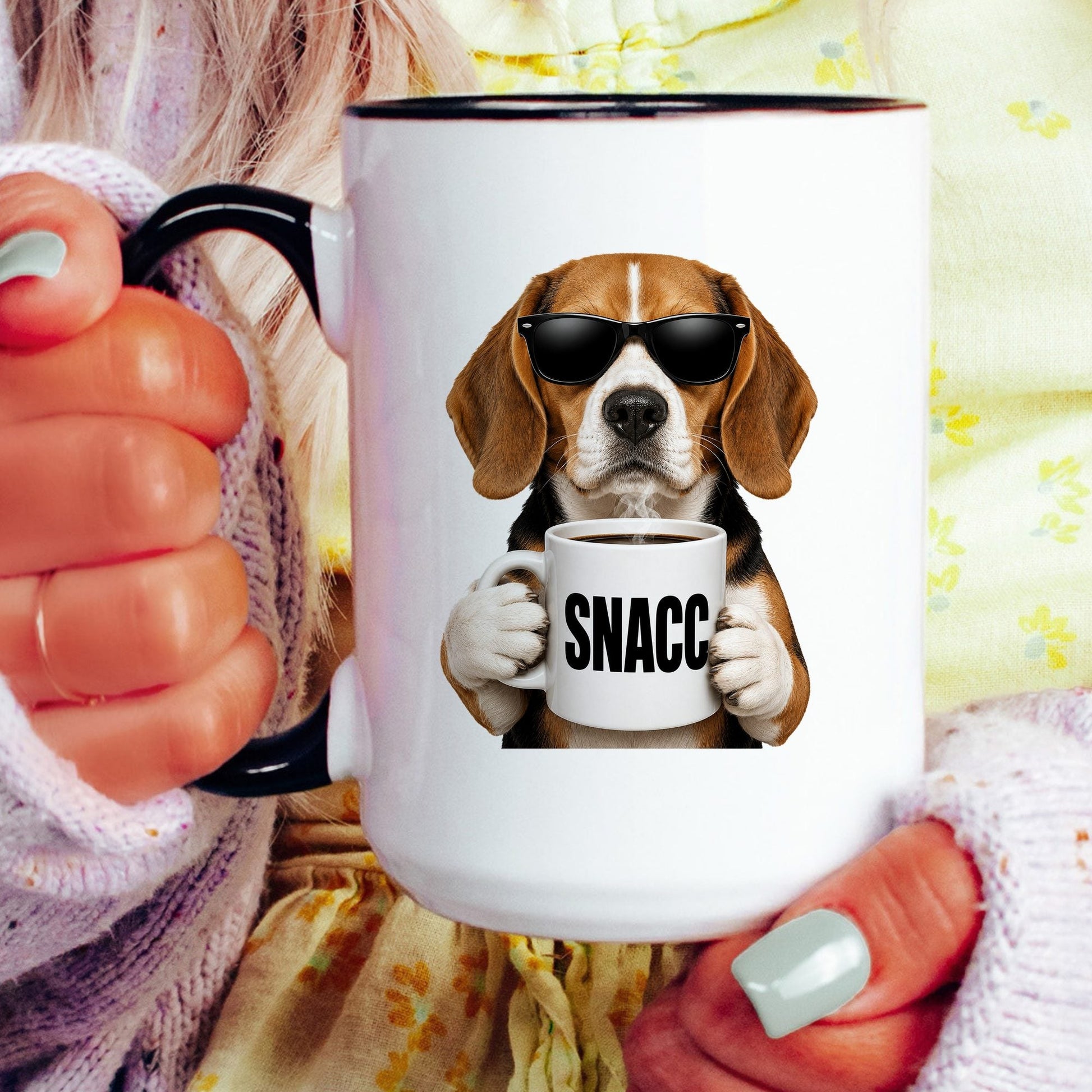 Beagle Snacc coffee mug — model