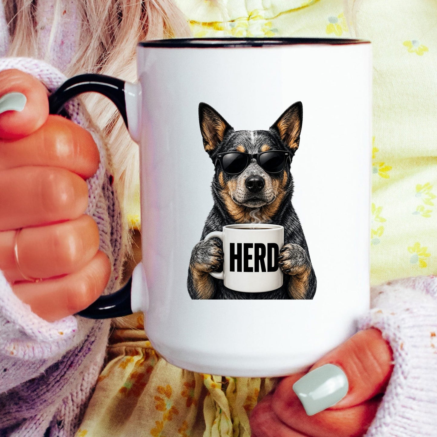 Cattle Dog Herd coffee mug — model