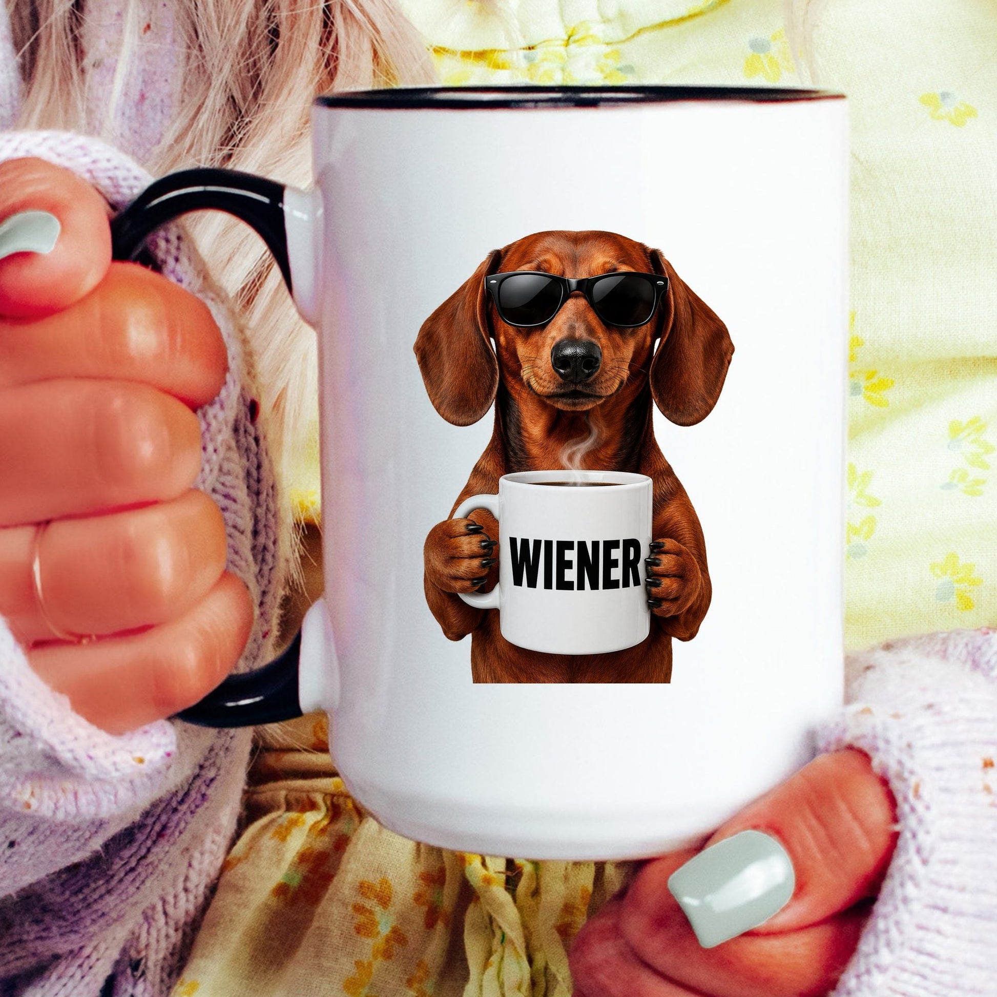 Dachshund Wiener coffee mug — model