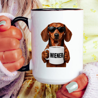 Dachshund Wiener coffee mug — model
