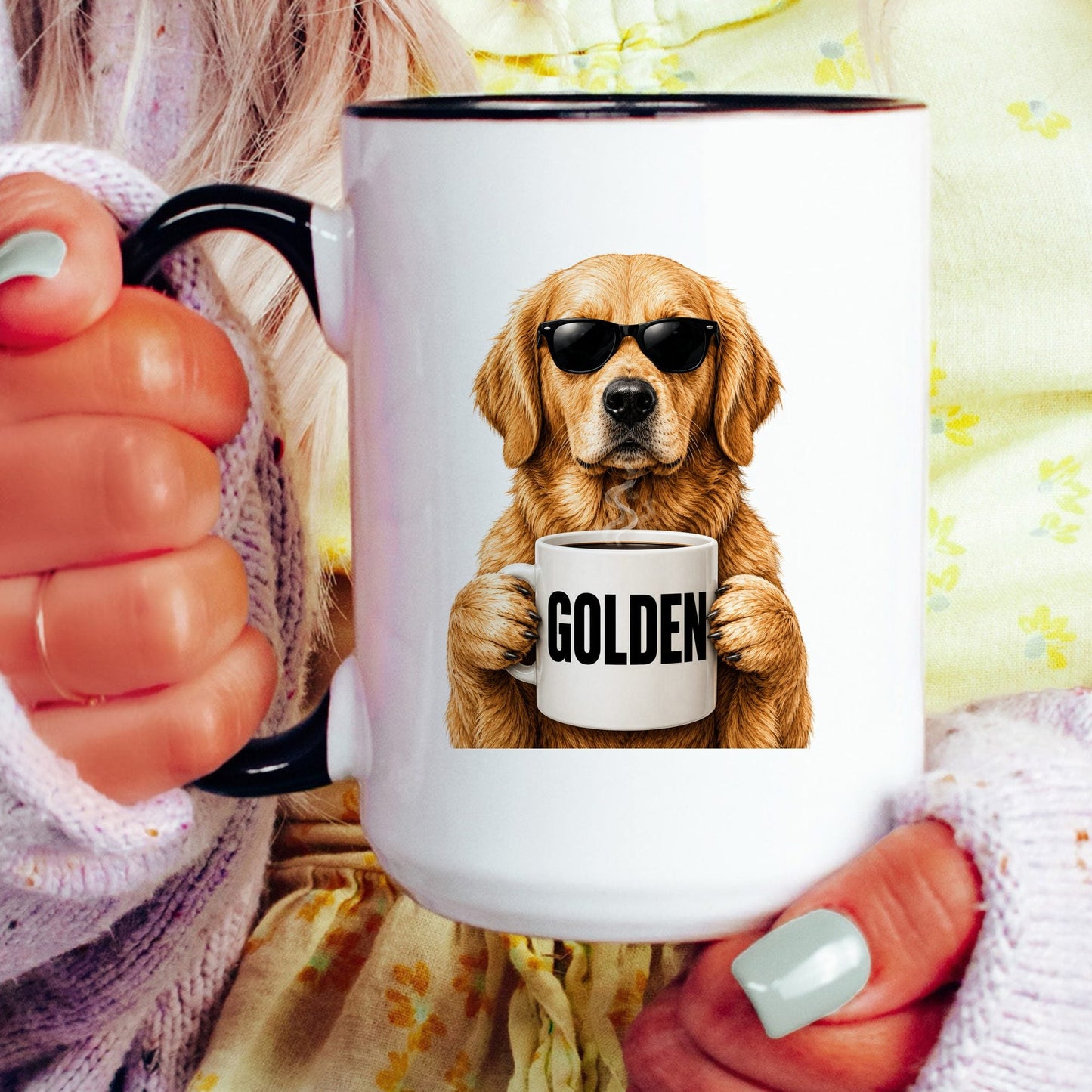 Golden Retriever Golden coffee mug — model