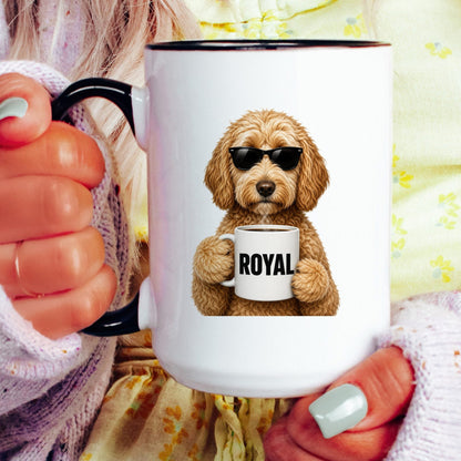 Goldendoodle Royal coffee mug — model