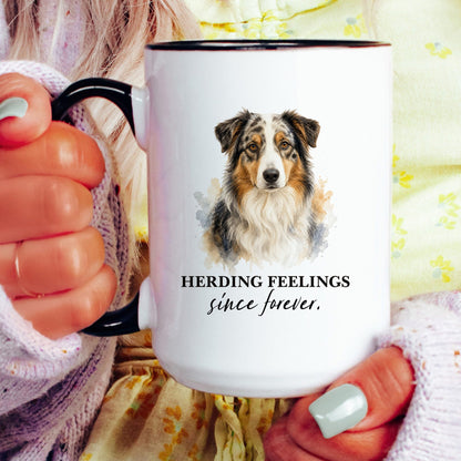 Herding Feelings Since Forever coffee mug — model