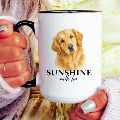 Sunshine with Fur coffee mug — model