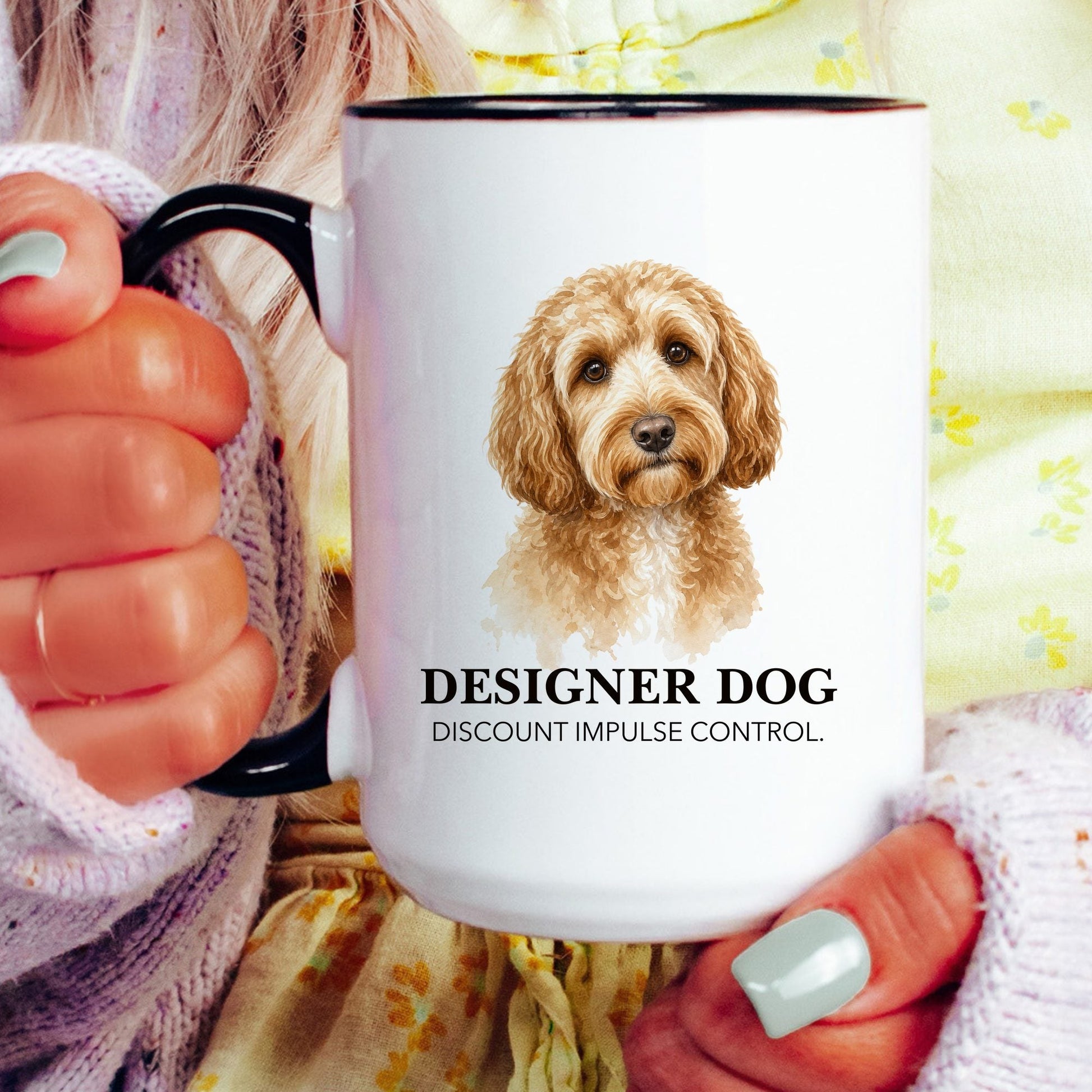 Designer Dog. Discount Impulse Control coffee mug — model