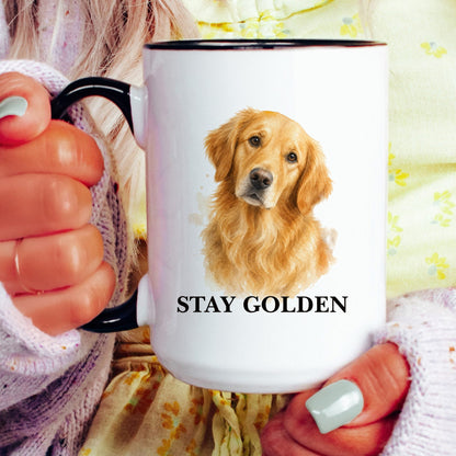 Stay Golden coffee mug — model