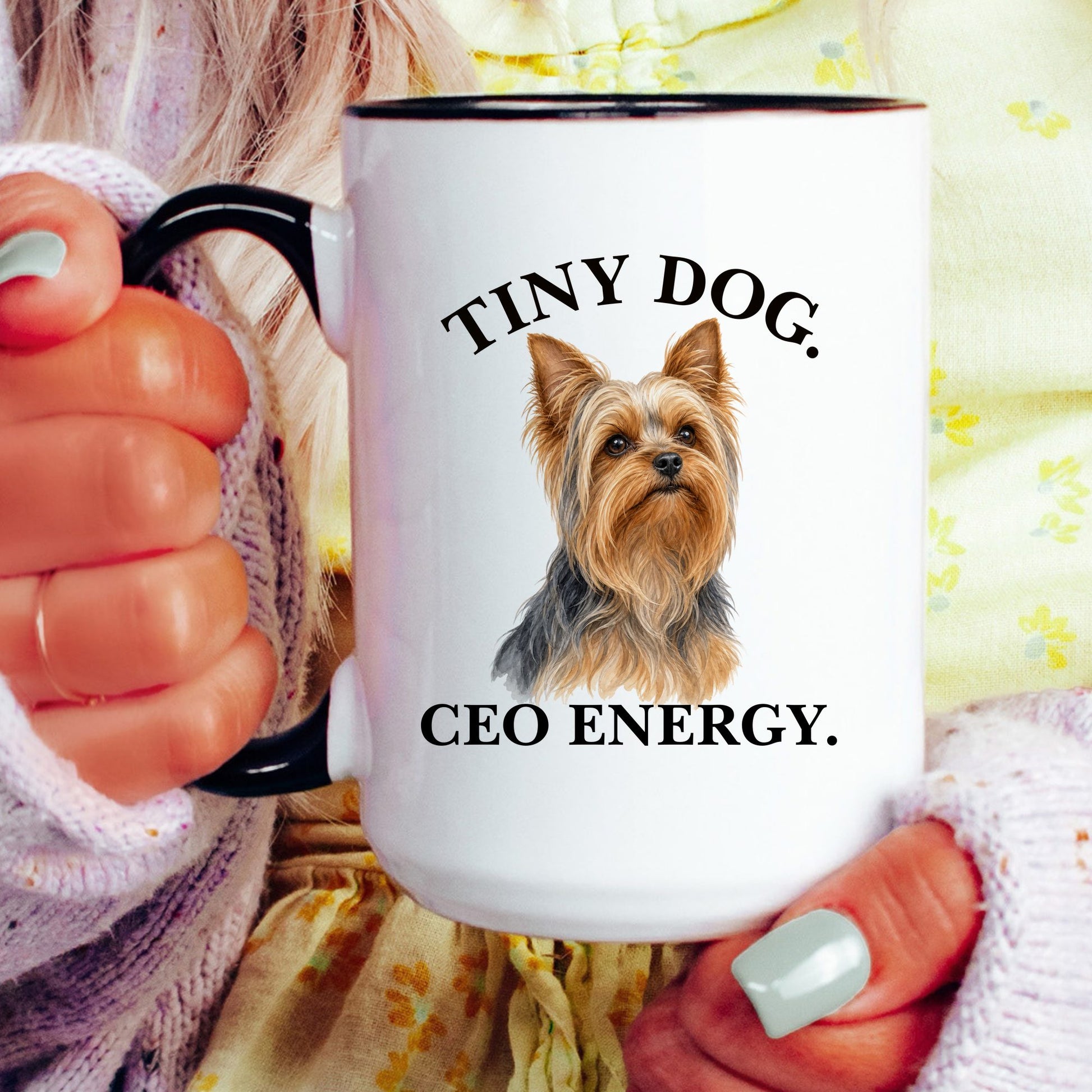 Tiny Dog. CEO Energy coffee mug — model
