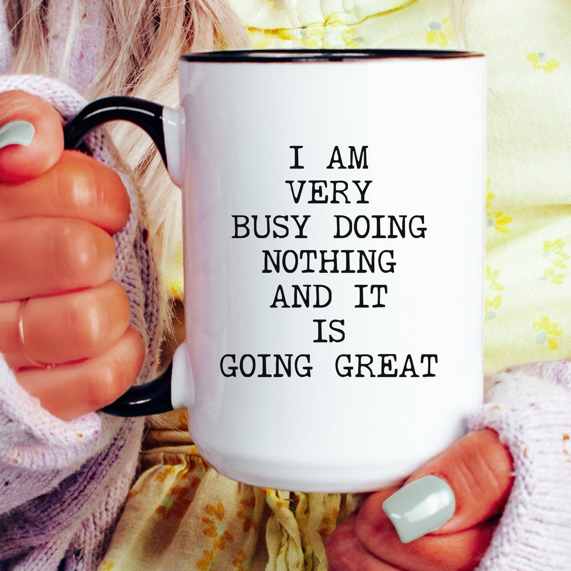 busy doing nothing coffee mug