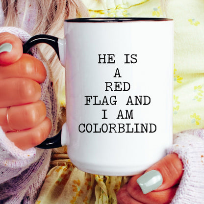 Lifestyle Photo #4 Red Flag and Colorblind Mug