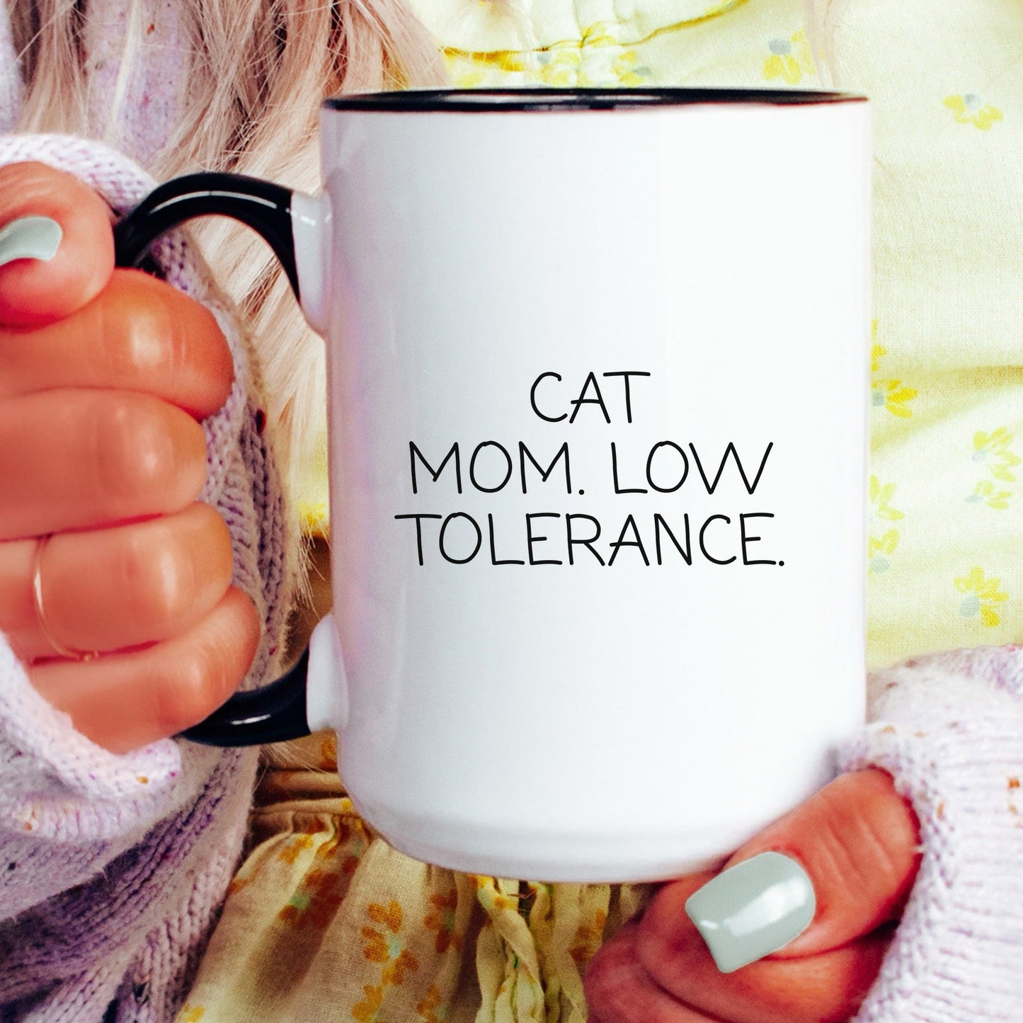 Cat Mom Low Tolerance Mug