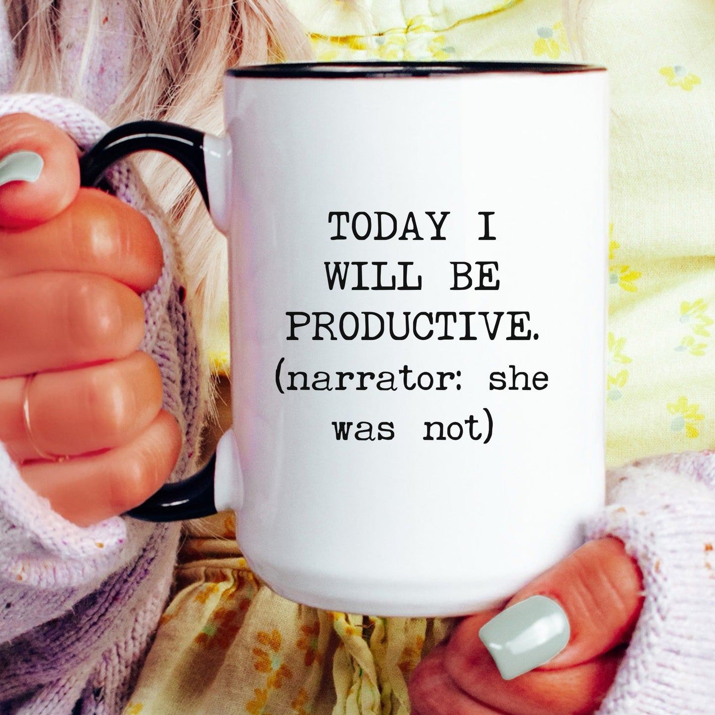 Today I Will Be Productive coffee mug