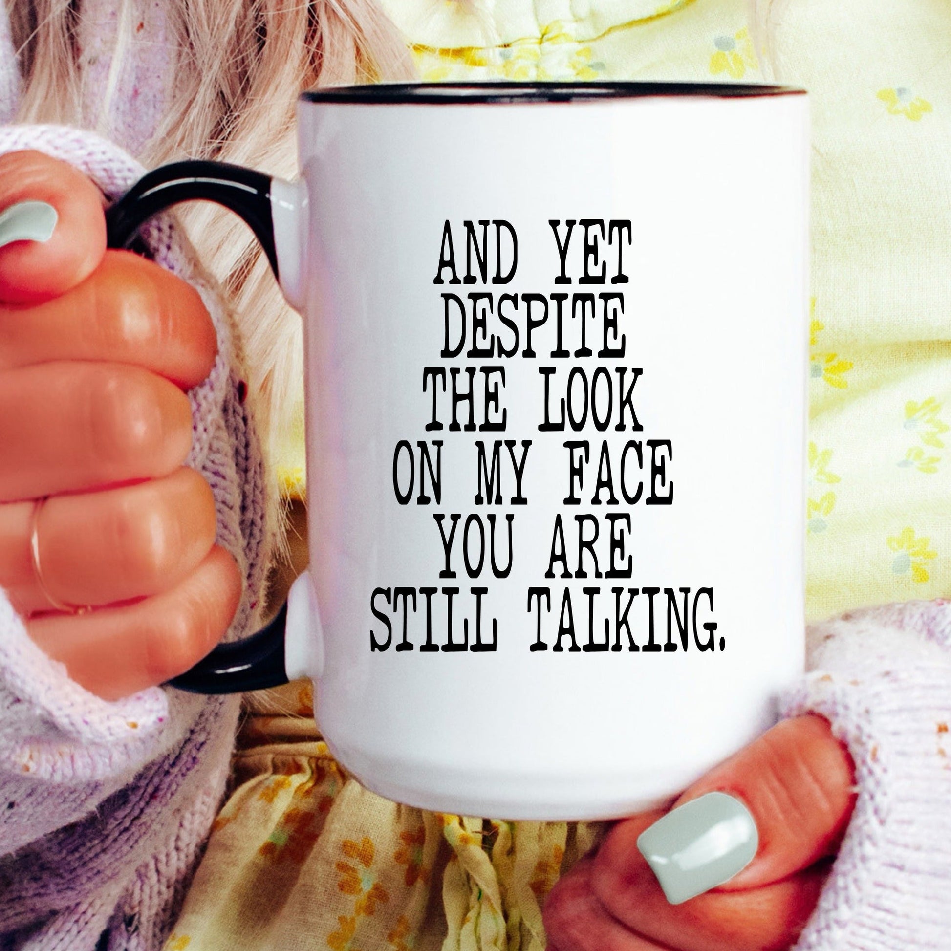 Funny rude coffee mug lifestyle