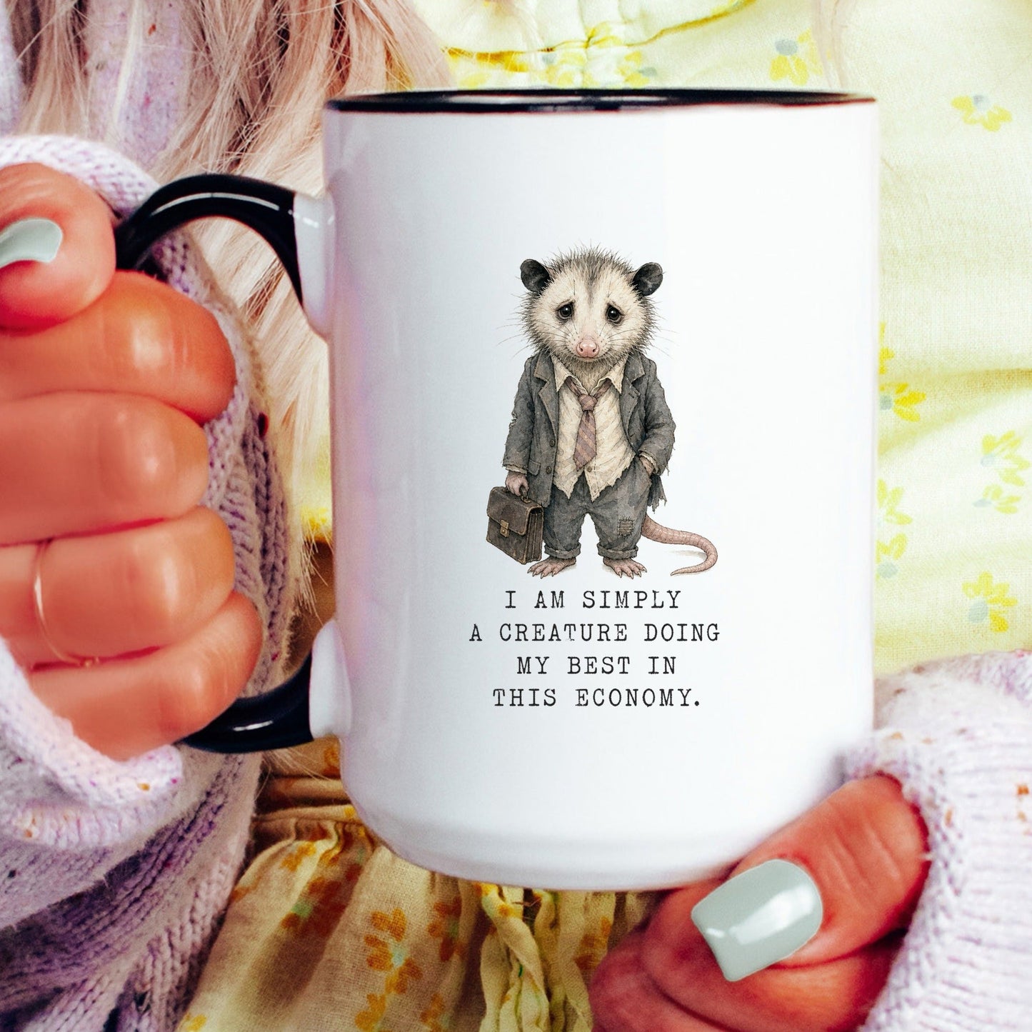 Lifestyle Photo #4 In This Economy Opossum Mug