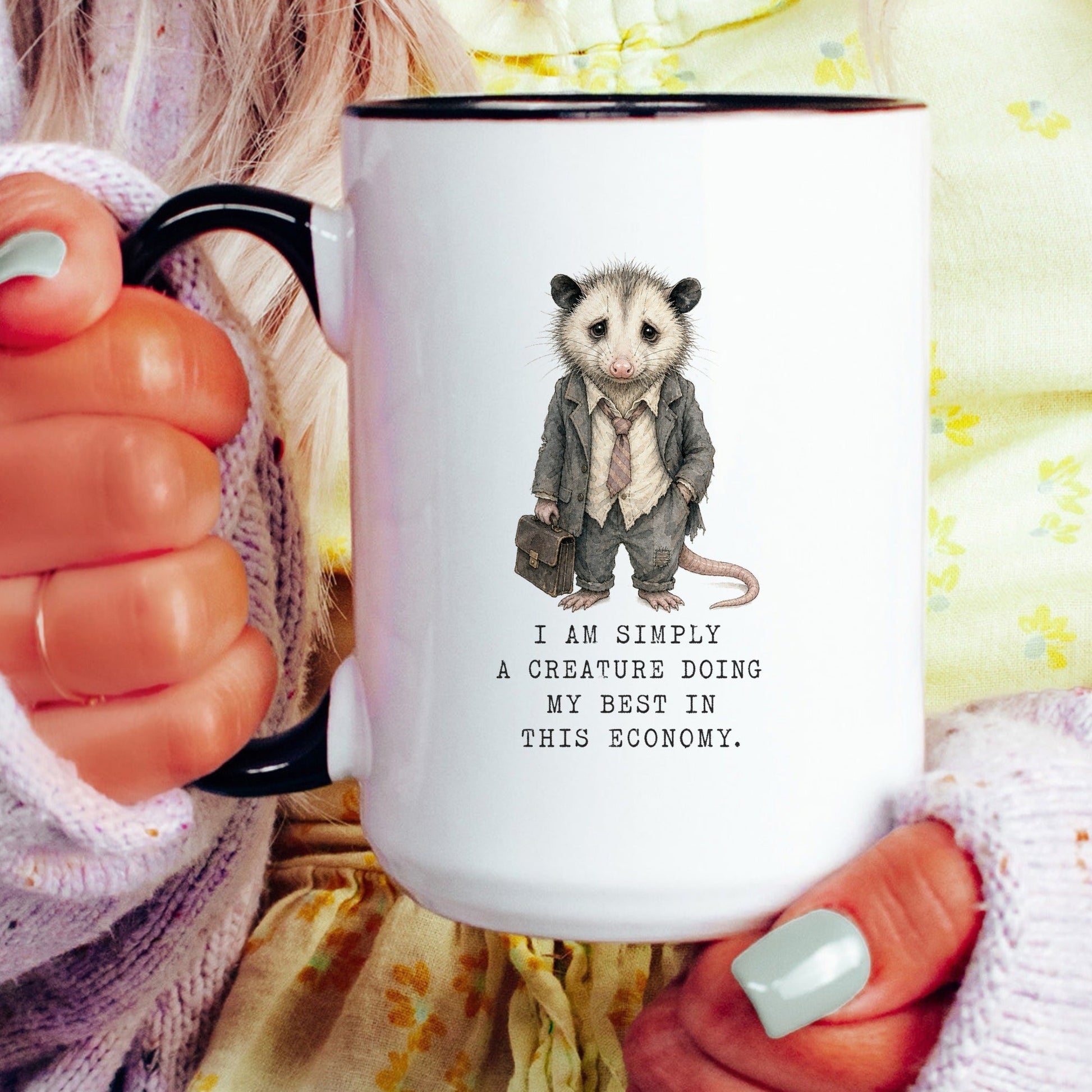 Lifestyle Photo #4 In This Economy Opossum Mug