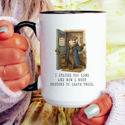 Pretend to Leave Twice Otter Mug