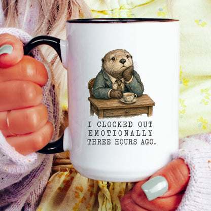 Clocked Out Otter Coffee Mug