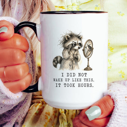 Lifestyle Photo #4 It Took Hours Raccoon Mug